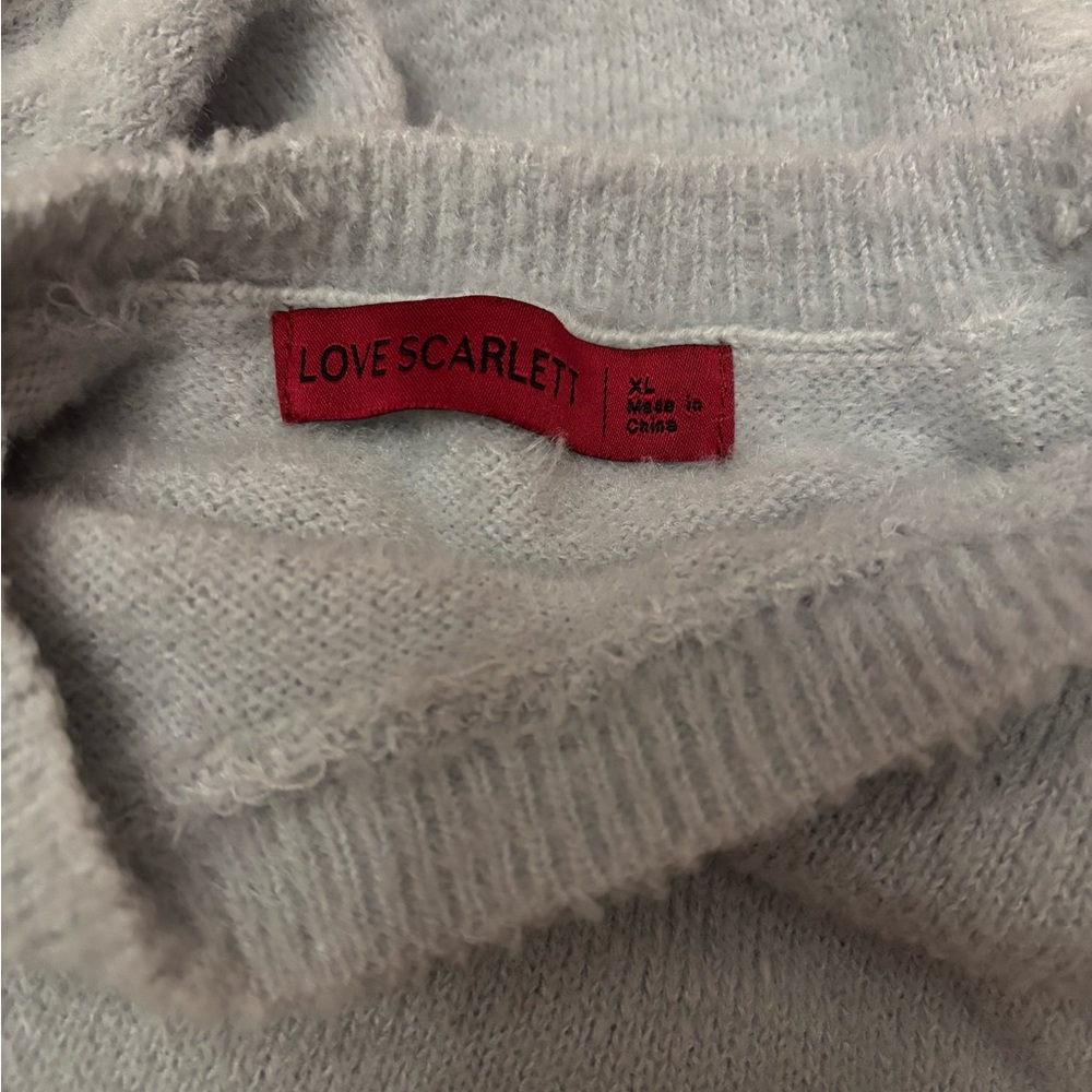 Love Scarlett Women's Soft Gray Cowl Neck Sweater